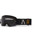 Number A Stato Goggles clear mirror lens black & gold strap cycling eyewear mtb biking goggles